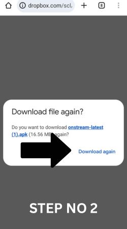It is image on the step no 2 of download onstream apk.