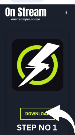It is image on the step no 1 of download onstream apk. 