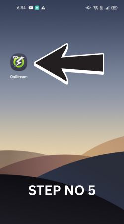 It is image on the step no 5 of download onstream apk.